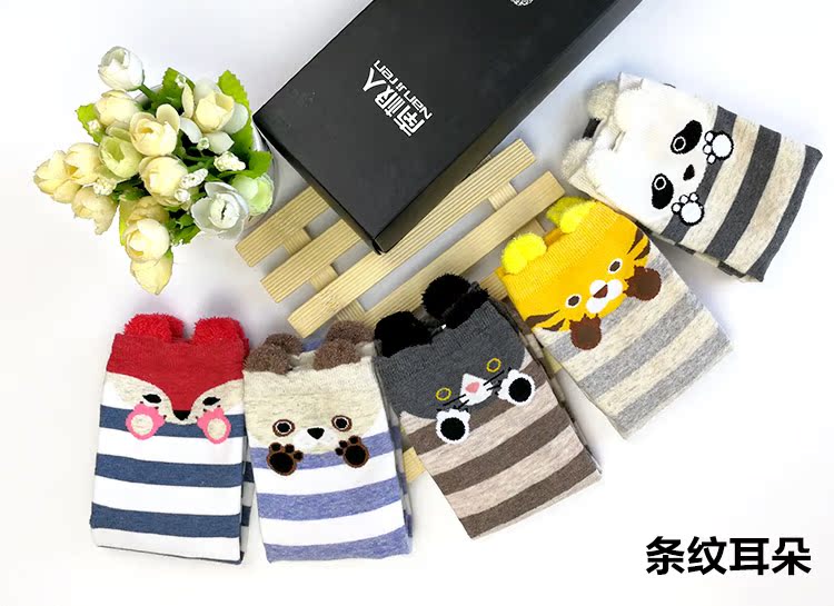 Nam cực vớ cotton nữ mùa thu ống summer socks triều Hàn Quốc thoáng khí dễ thương in 5 đôi hộp quà tặng vớ cotton