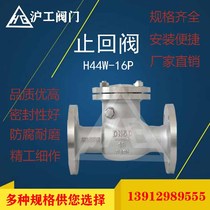 Shanghai Hugong H44W-16P R304 stainless steel flange swing check valve Check valve DN15-200