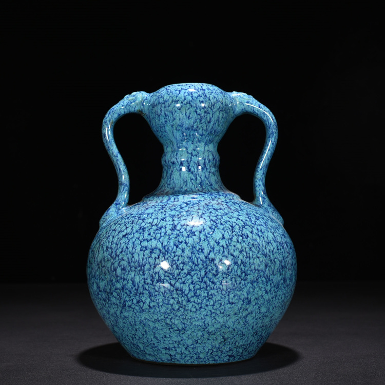 爐鈞釉蒜頭瓶 大清乾隆年製 款 唐物 中国古玩 中国美術 A813 爐鈞釉蒜頭瓶 大清乾隆年製 款 唐物 中国古玩 中国