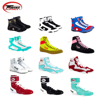 twins boxing shoes for men and women high-top wear-resistant Sanda shoes fighting training shoes wrestling shoes professional squat fitness shoes