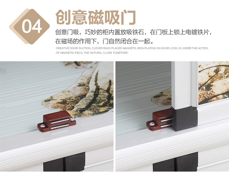 tủ tủ bếp tủ lắp ráp tiết kiệm đơn giản đa chức năng bằng thép không gỉ tủ tủ bếp bếp - Buồng tủ áo quần