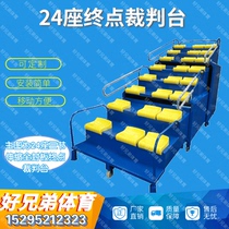 Track and field venue mobile retractable fixed 24-seat finish referee stand timing stand stand