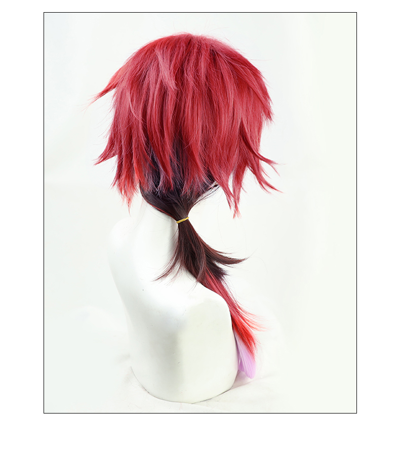 Vtuber Lauren Iroas Cosplay Men's Wig Harajuku Red Long Hair