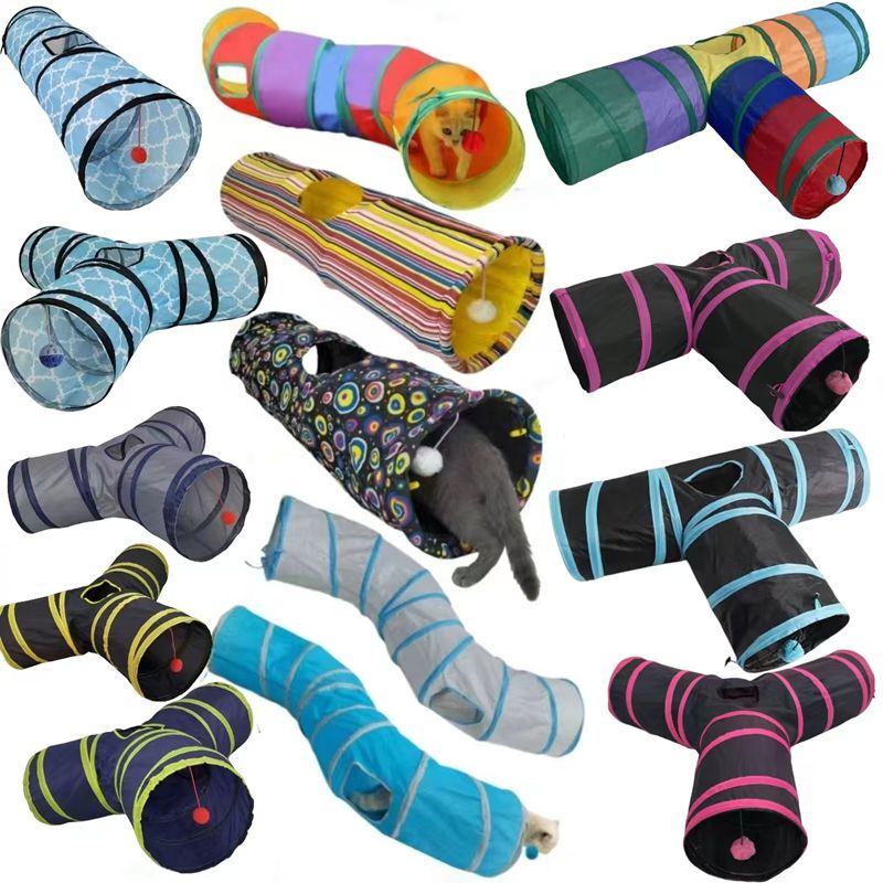 Cat Tunnel for Self-Entertainment, Boredom Relief, Crawling Passage, Cat Teasing Toy, Foldable and Splicable Pet Nest, Free Shipping