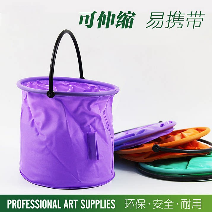 Telescopic plastic folding bucket Fishing Barrel Fine Art Water Powder Folding Barrel Size No separation