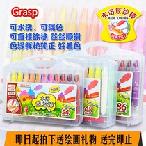 12 12 24 36 48 48 Colorful Stick Water Soluble Silk Slip Rotary Large Capacity Oil Painting Stick Crayon
