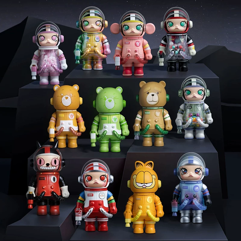 Popmart Mega Space Molly юбилейная серия 3 сокровища 3 поколения поколений - поколение слепой бокс 100% Tide игра подвеска