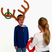 Inflatable antler ring hat Elk horn hoop throwing ring Christmas party decorations Entertainment game props
