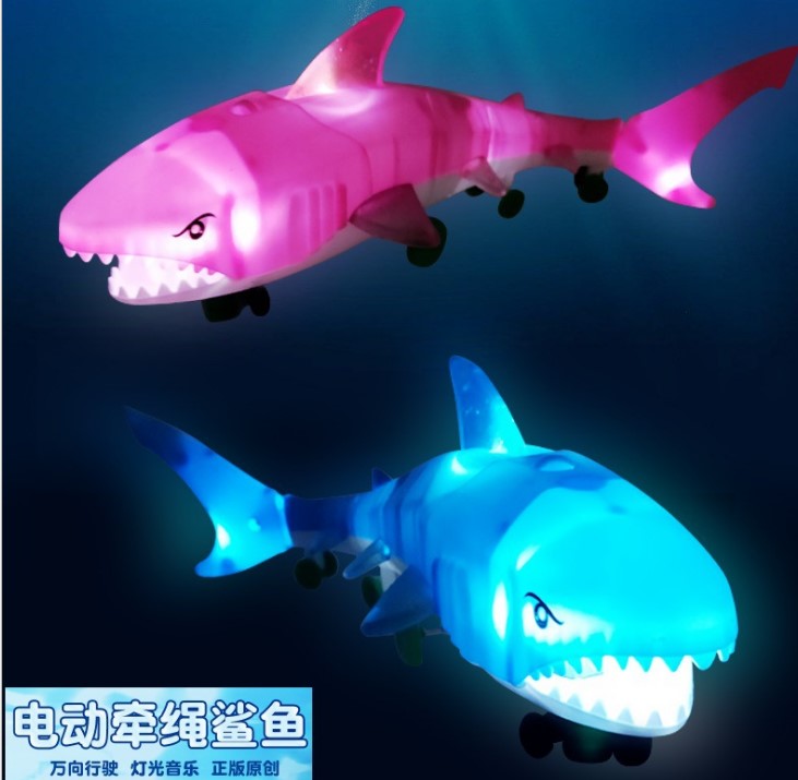 Electric Shark Luminous Music Children Toddler Boy Toddler Boy Toddler Children Toddler Boy Shake Gift for the Internet Red Strings Will Run
