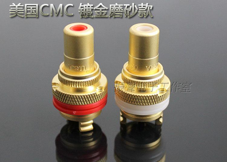 The price of a new American CMC copper 805 matte gold lotus female socket power amplifier RCA seat