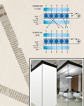 Intelligent electronically controlled glass film that changes color when powered high glass transparency dimming film electric privacy dimming glass office partition fog break