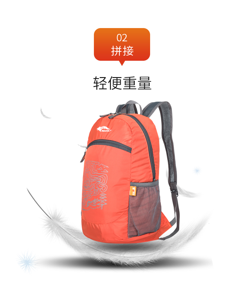 Ngoài trời ba lô đóng mở siêu nhẹ vai túi nữ xách tay đi bộ leo núi túi da không thấm nước túi đa chức năng local brand balo