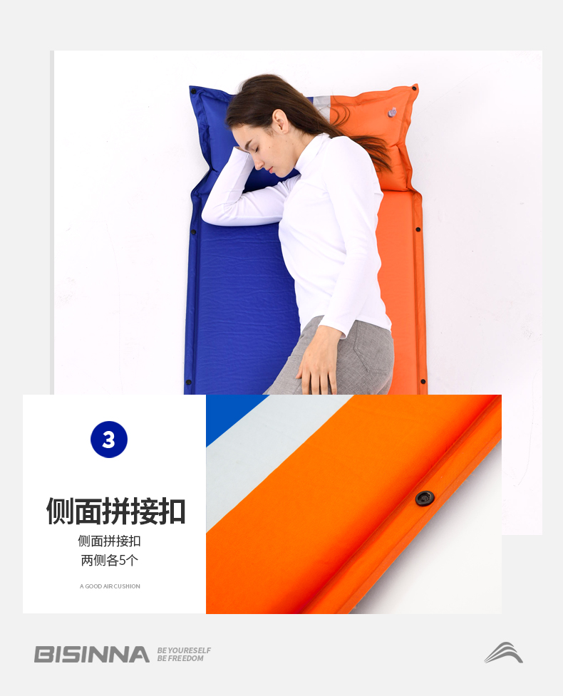 Beishan Wolf tự động bơm hơi dày lên hoang dã đôi lều cắm trại ngủ mat ẩm pad duy nhất có thể chiến đấu pad dày - Thảm chống ẩm / Mat / Gối thảm xốp xpe hàn quốc