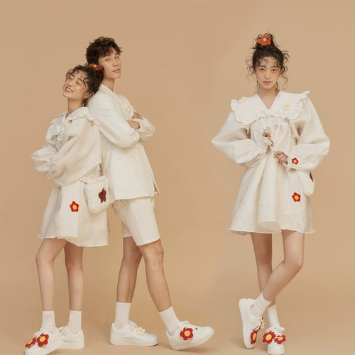 Летнее свадебное платье, милая свежая парная одежда для влюбленных, комплект, сезон 2021