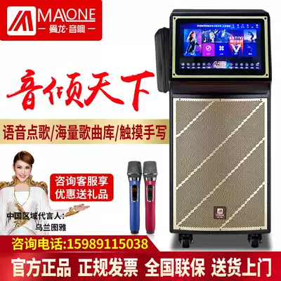 Manlong audio outdoor square dance with display screen professional performance KTV point singing video machine dance speaker