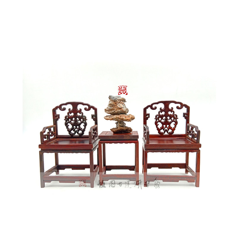 Ancient Building Emblem Style Miniature Table And Chairs Furniture Models Movie Scene Micro-Miniature Furniture Craft Gift Pendulum Pieces Collection