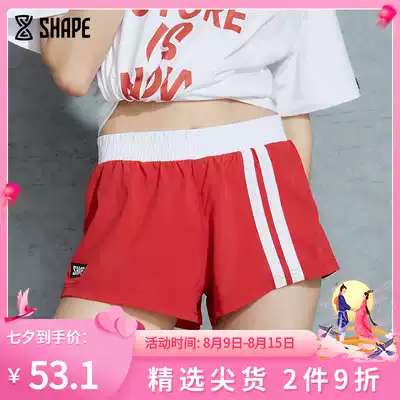 As soon as possible SHAPE summer retro college style sports fitness shorts women's anti-light running training pants 8Q2023