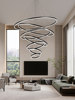 Large Chandelier for Duplex Floors, Chandelier for Open Living Room, Villa Staircase Light, Light Luxury Mezzanine Chandelier, High Ceiling Chandelier for Mid-Floor Lobby