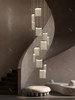 Staircase Chandelier Modern Minimalist Loft Apartment High Ceiling Chandelier Villa Duplex Building Spiral Staircase Long Chandelier