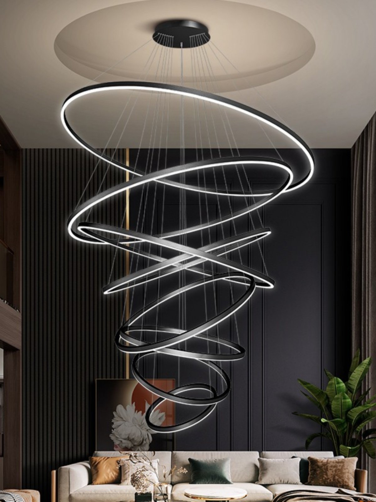 Duplex Chandelier Living Room Lamp Modern Minimalist Light Luxury Villa Staircase Creative Personality Art Lighting Internet Celebrity Lamps