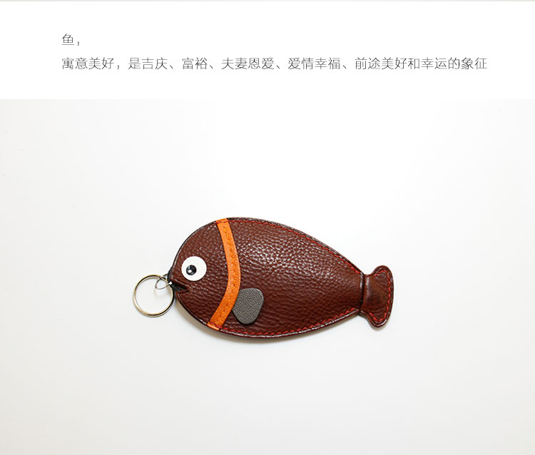 Handmade cá nhỏ hơn một năm gói chìa khóa xe GM xe điều khiển từ xa túi chìa khóa bảo vệ da tùy chỉnh - Trường hợp chính ví móc khóa silicon