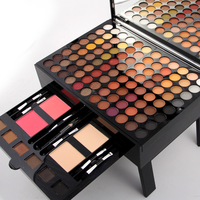 Nổ MISS ROSE Siêu Trang Điểm Tấm Blush Ngọc Trai Matte Piano Eye Shadow Trang Điểm Trường Hợp phấn má dạng kem