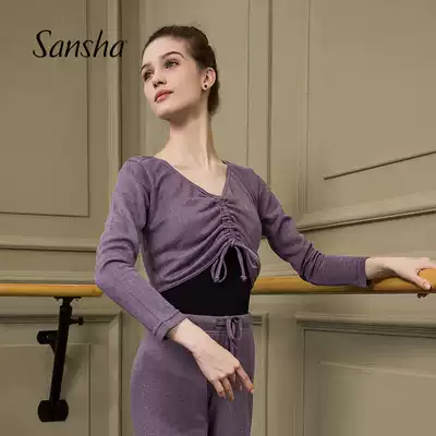 Sansha French Sansha adult female ballet uniform warm dance short top long sleeve yoga fitness