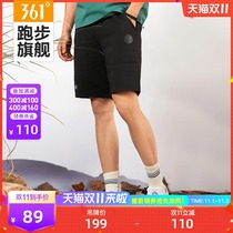 361 sports pants mens summer thin sports knitted five-point pants mens black pants running sports shorts