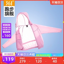 361 womens sports coat 2021 autumn and winter new autumn hooded macaron top sunscreen single trench coat