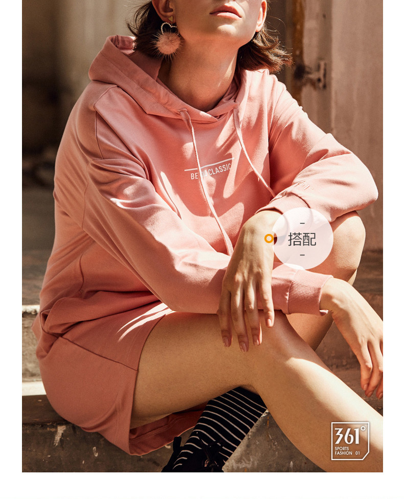 361 độ nữ 2018 mùa thu mới đầm thời trang thể thao retro xu hướng in chữ áo len nữ - Trang phục thể thao mẫu bộ thể thao nữ đẹp