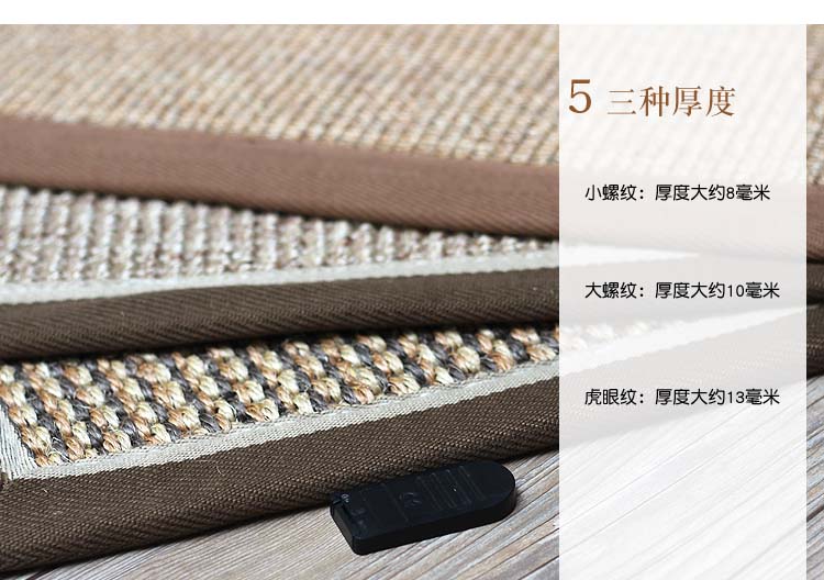 đay lanh sisal thảm thảm sàn cửa phòng ngủ phòng khách theo phong cách Mỹ mềm dệt tay rơm tatami tùy chỉnh mèo cào bảng - Thảm thảm đỏ trải sàn