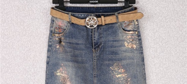 Váy denim nữ châu Âu váy xẻ tà 2019 xuân hè mới hot túi vàng hông váy thô váy thô - Váy chân váy đen công sở