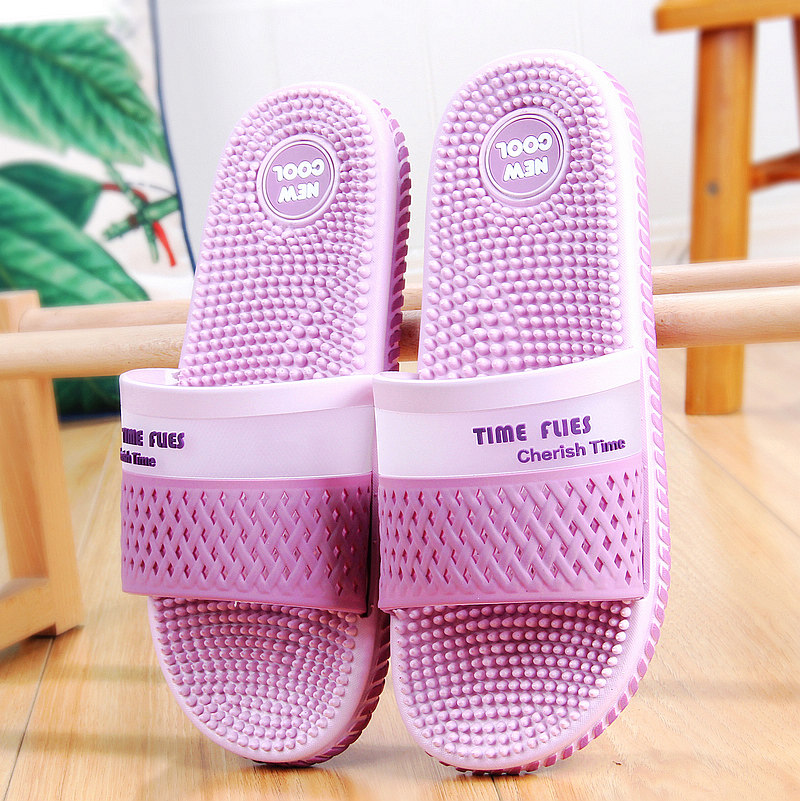 VioletPlantar massage man slipper household summer indoor non-slip At home take a shower Shower Room Deodorization sandals  male summer