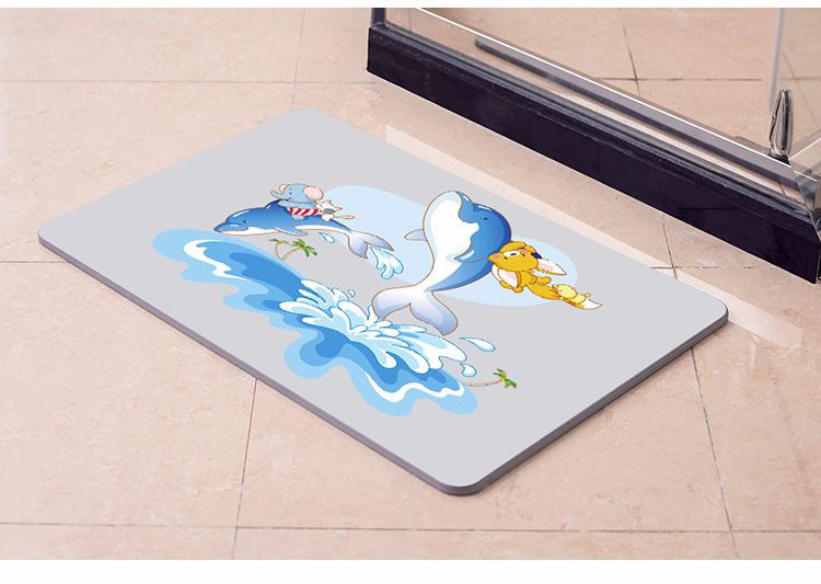 Diatom bùn tự nhiên mat phòng tắm chống trượt diatom đất pad hấp thụ nước và nhanh chóng làm khô cửa phòng tắm mat - Thảm sàn thảm chùi chân cao cấp