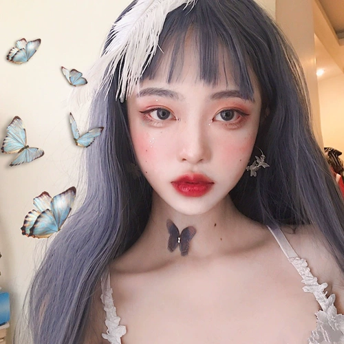 Сетка для волос, реалистичная челка, шлем, прямые волосы, популярно в интернете, косплей