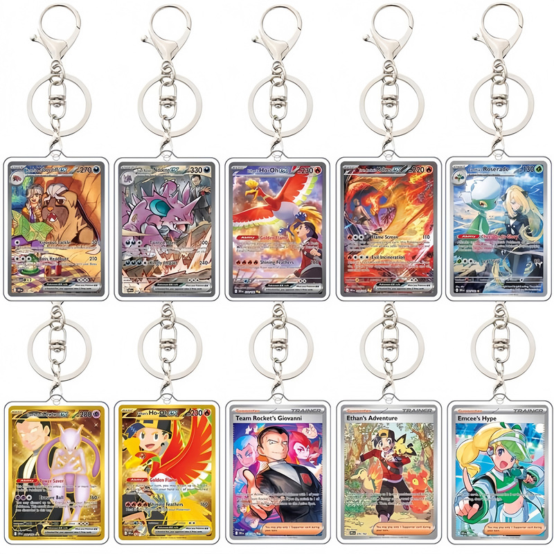 Ptcg Pokémon English Sv11 Team Rocket Jellicroome Acrylic Card Keychain Backpack Pendant Gift