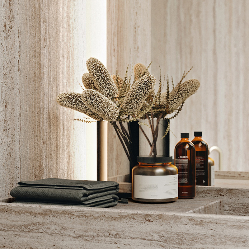 Hotel Washbasin Desktop Aromatherapy Real Dried Flower Towel Set Model Room Bathroom High-End Designer Ornaments