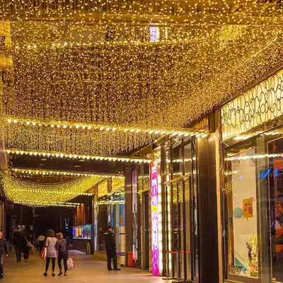 led waterfall light curtain light color light flashing light string starry outdoor ice strip light outdoor door head decorative light string