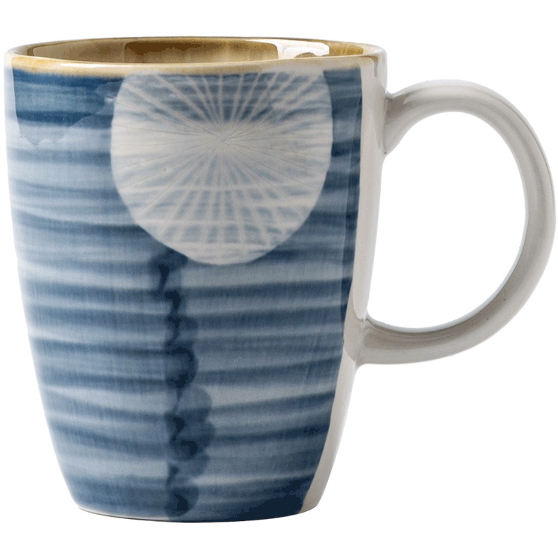 Creative glass ceramic mugs contracted a cup of coffee cup couples milk cup high - capacity Japanese hand - made the move