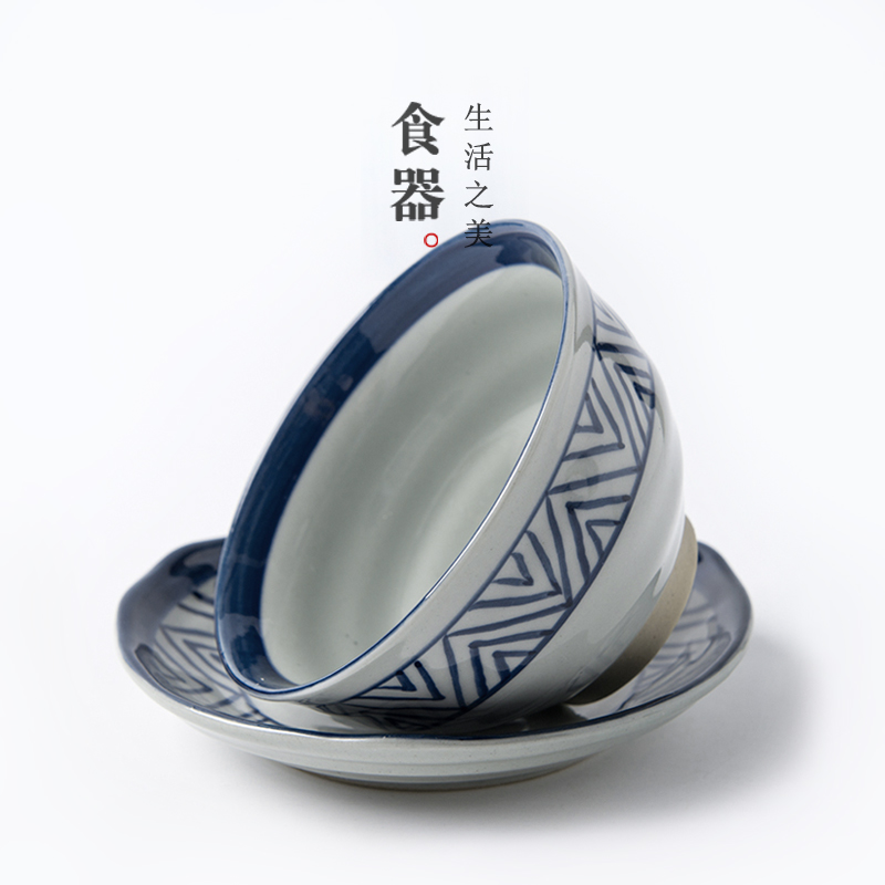 Jian Lin, Japanese ceramics tableware creative household large plate plate disk bowl of blue winds don small pure and fresh and beautiful cuisine
