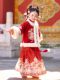 女童明制红色古风汉服2026新款秋冬厚款儿童喜庆中国风拜年服套装