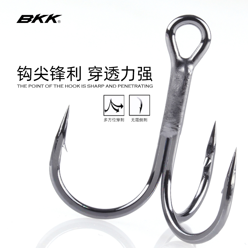 BKKBT621-Black nickel three hook Luya Sea fishing three claw hook Anchor hook Three fork hook barbed hook