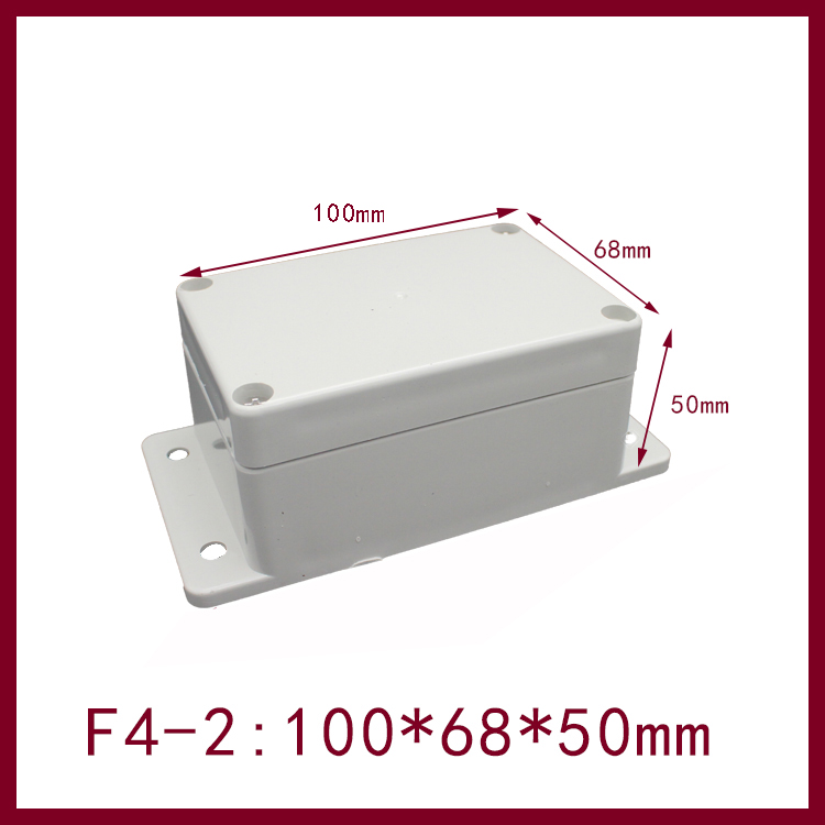 100 * 68 * 50mm with ear waterproof junction box F4-2 plastic junction box Electric meter shell outdoor rain-proof box