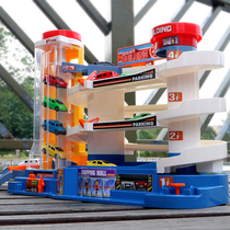 Yuecheng Automobile Building parking lot toy children large multi-storey electric track small train car boy 3 years old 6