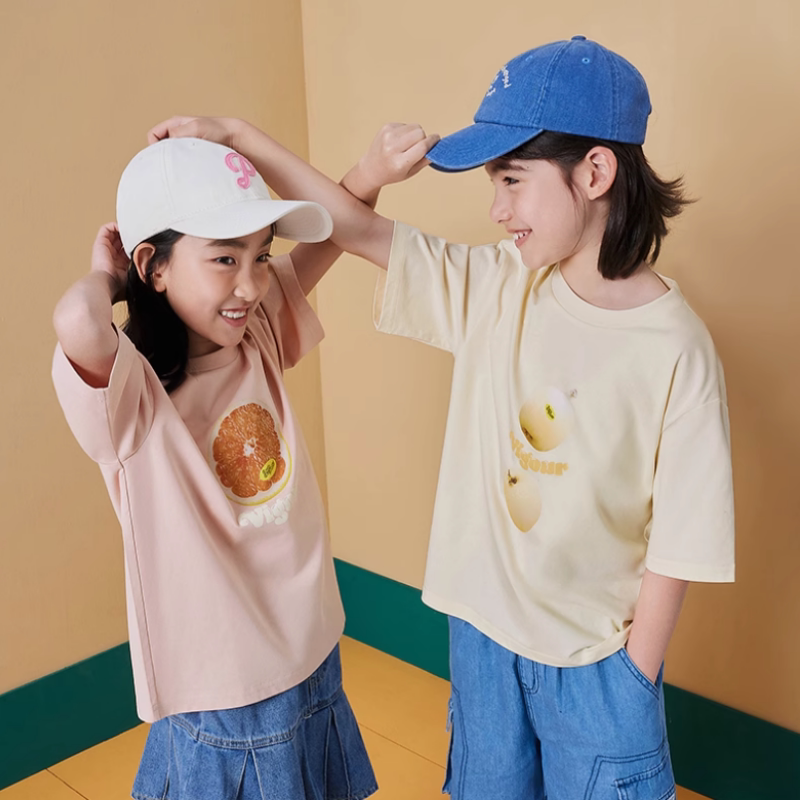 【太阳雪人童装】5A抗菌儿童t恤短袖男女童上衣夏季半袖透气体袖