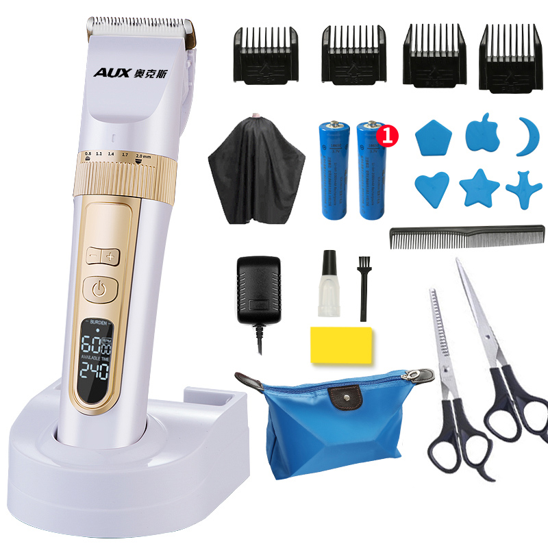 S5 Pearl White [Package 2] + Scissors + BatteryOaks Barber Electric clippers Rechargeable adult Razor children Electric Electric pusher beauty salon special-purpose household