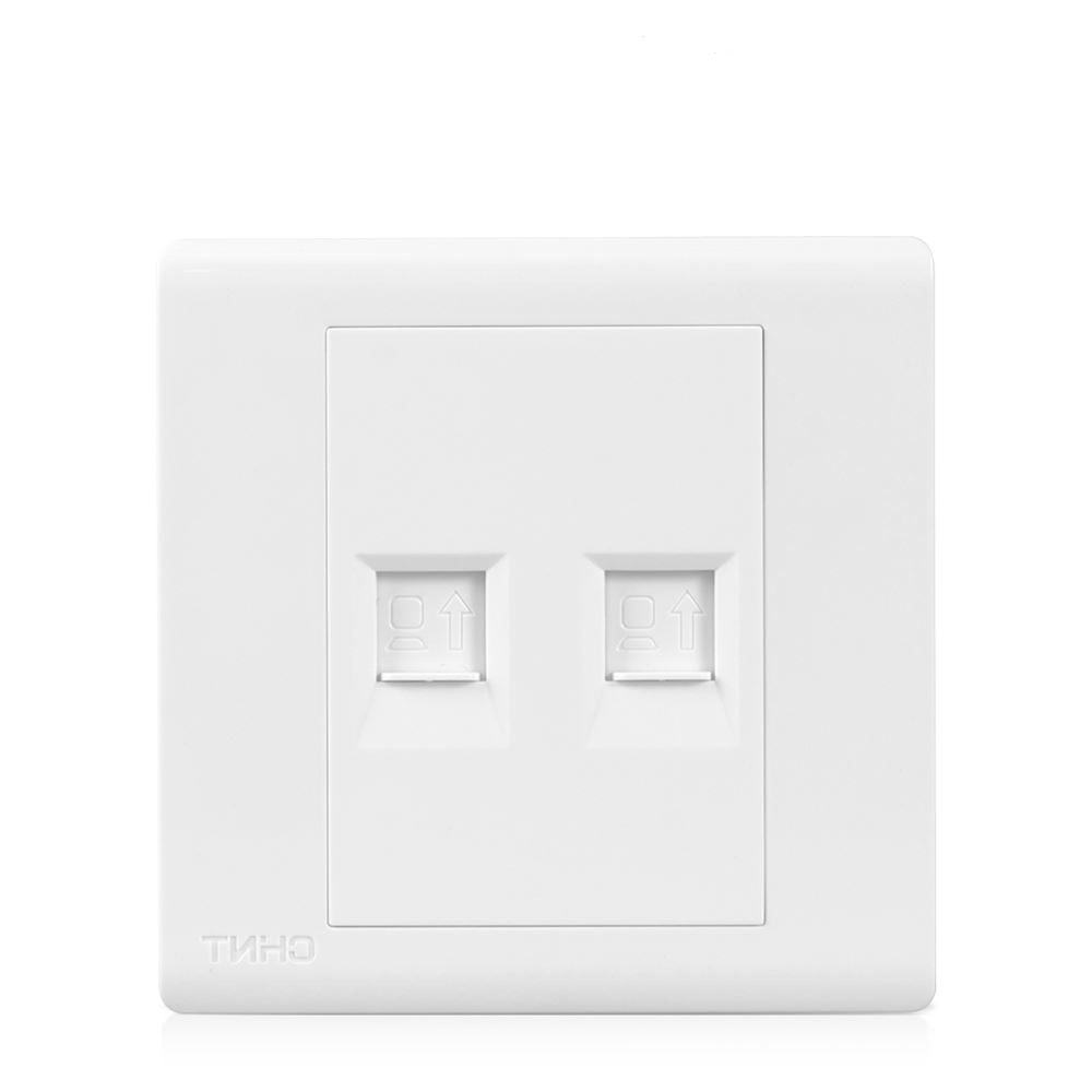 Chint switch socket 86 type switch socket 7D computer computer socket double network socket double computer