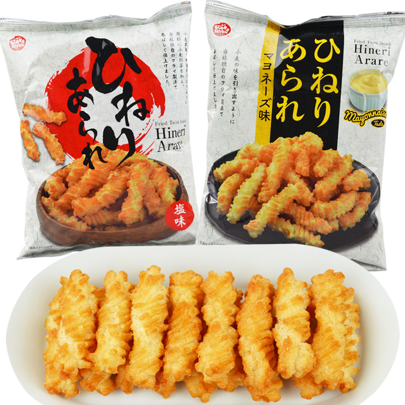 Japan Import Star Seven Tornado Shaped Crunchy Strips 65g * 2 packs of mayonnaise flavor original Taste Puffed Food Casual