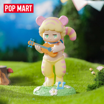 POPMART Bubble Matt Pan God Animal Carnival Handmade Blind Box Paparazzi Doll Travel Toy Swing