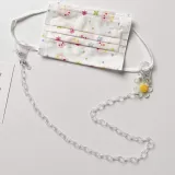 Прозрачная акриловая медицинская маска, подвеска в форме цветка, наушники, очки, ожерелье, bluetooth